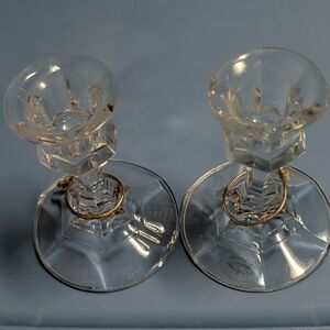 Made In The USA 24% Full Lead Crystal Pair Of Candlestick Holders
